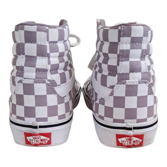 Vans women's sk8 high checkboard size 7 color mauve w - Picture 4 of 10